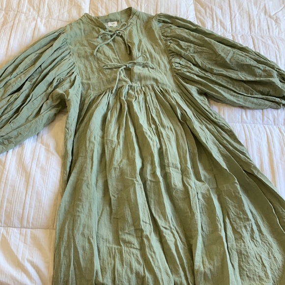 Opia clover olive green maxi dress size xl - Picture 3 of 8